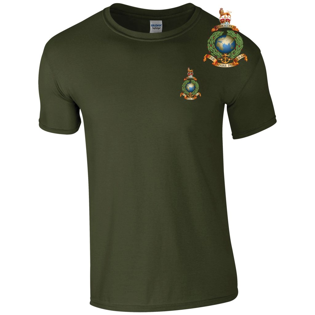 XXL VARIOUS COLOURS ROYAL MARINES T SHIRT WITH GLOBE AND LAUREL SIZES M 